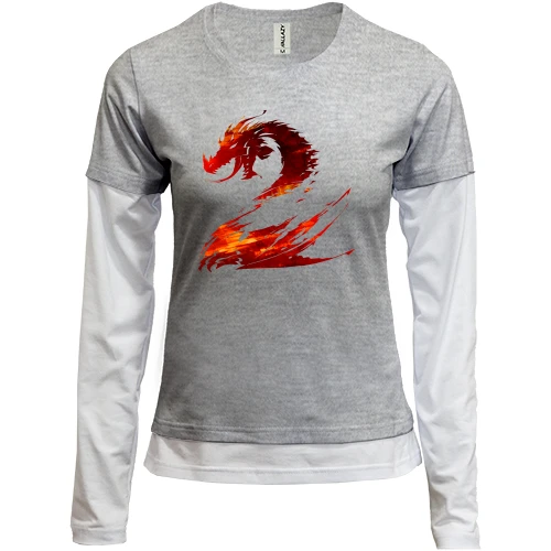 Женский лонгслив Комби Guild Wars 2 logo