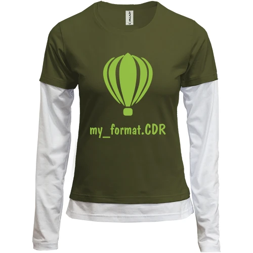 Жіночий лонгслів Комбі для дизайнера "my_format.CDR"