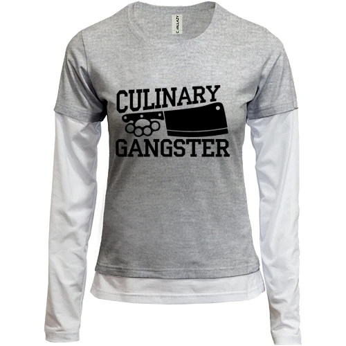 Жіночий лонгслів Комбі для шеф-кухаря "culinary gangster"