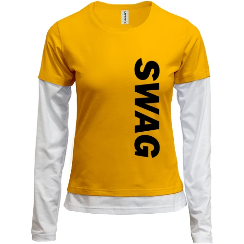 Женский лонгслив Комби Swag вертикаль