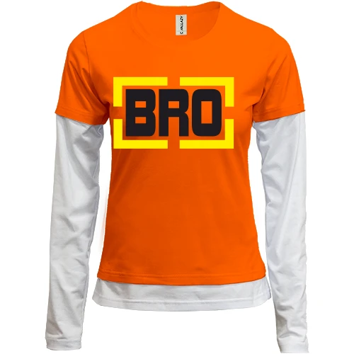 Женский лонгслив Комби BRO (рамка)