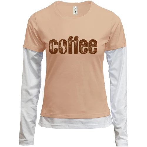 Жіночий лонгслів Комбі для бариста "koffe"