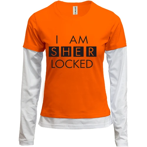 Женский лонгслив Комби I'm sher locked