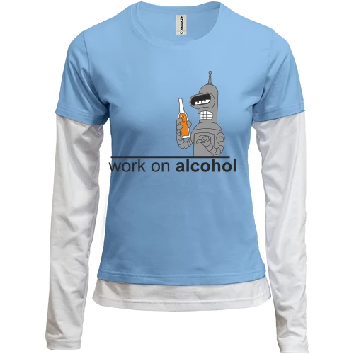 Женский лонгслив Комби Work on alcohol