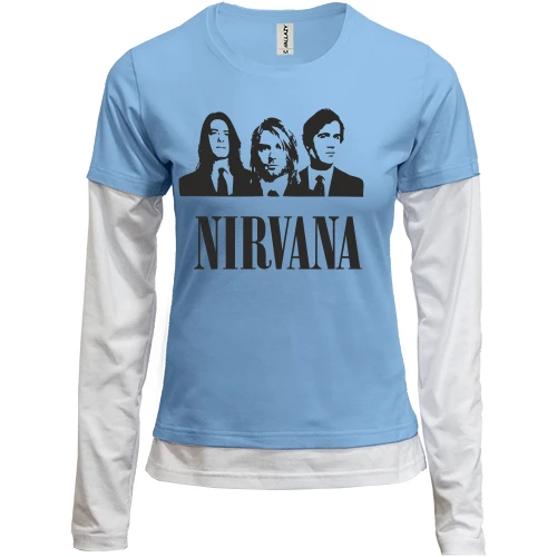 Женский лонгслив Комби Nirvana (группа)