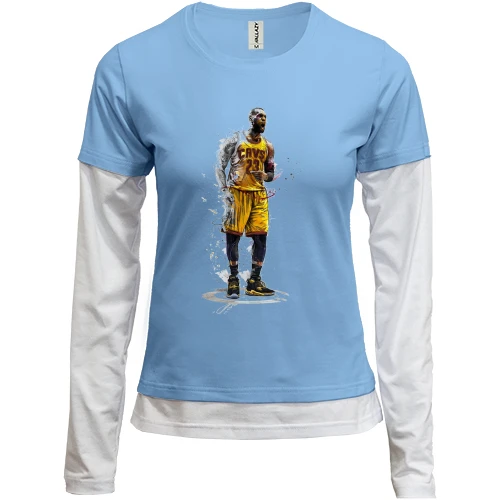 Женский лонгслив Комби, синий, с LeBron James