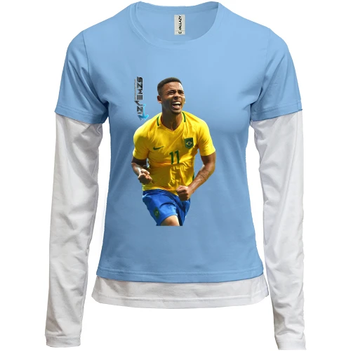 Женский лонгслив Комби c Gabriel Jesus