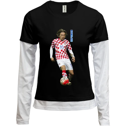 Женский лонгслив Комби c Luka Modrić