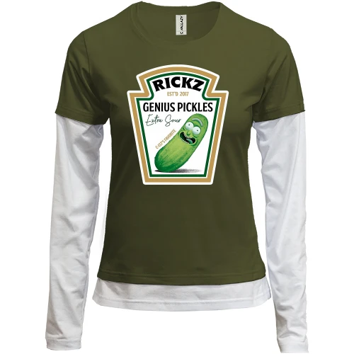 Жіночий лонгслів Комбі Rickz Genius Pickles