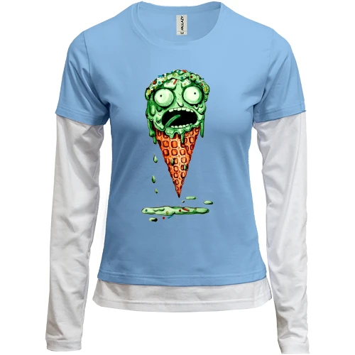 Женский лонгслив Комби Ice cream Morty