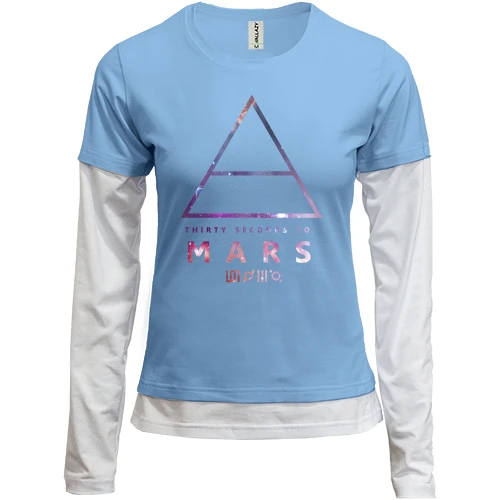 Женский лонгслив Комби 30 seconds to mars color
