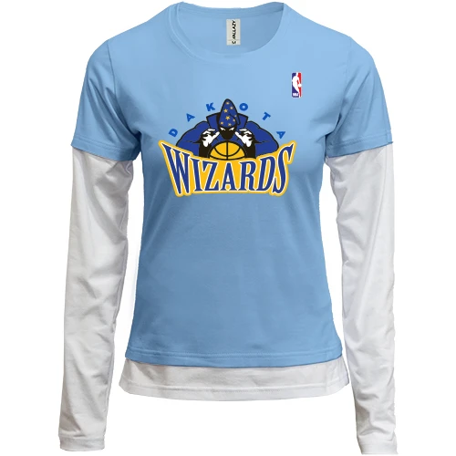 Женский лонгслив Комби, синий, Dakota Wizards