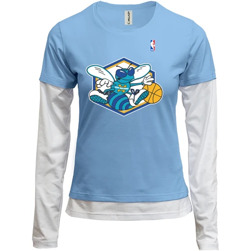 Женский лонгслив Комби, синий, New Orleans Hornets