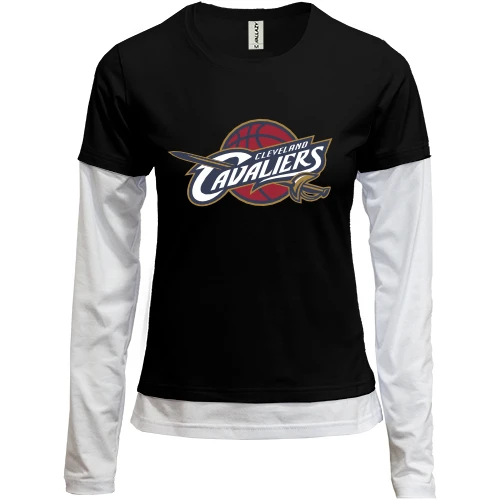 Женский лонгслив Комби, черный, Cleveland Cavaliers