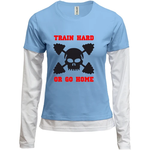 Женский лонгслив Комби Train hard