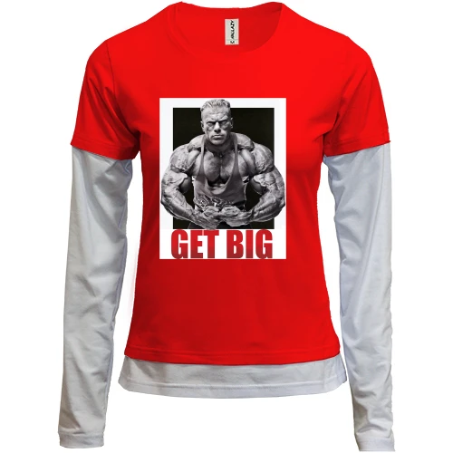 Женский лонгслив Комби "Get big"