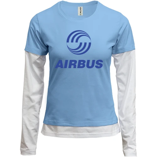 Женский лонгслив Комби с логотипом Airbus