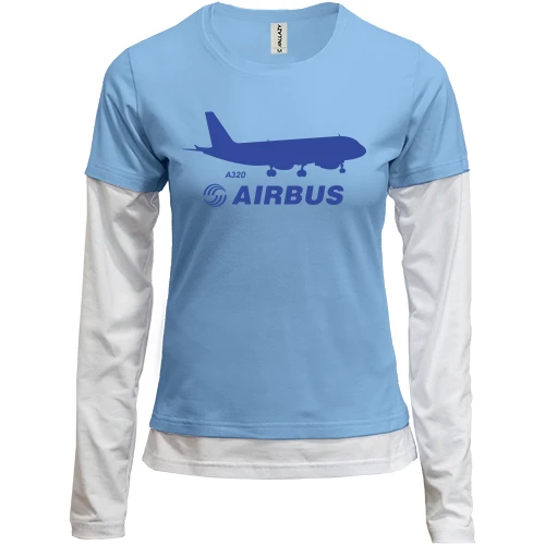Женский лонгслив Комби Airbus A320