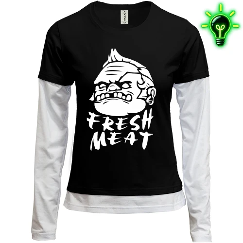Женский лонгслив Комби Fresh meat (glow)