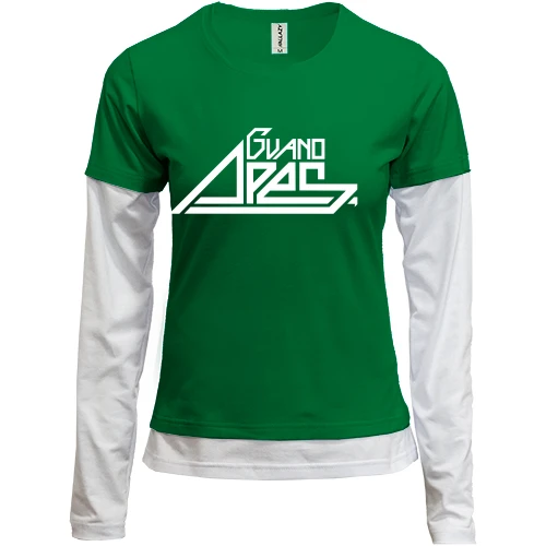 Женский лонгслив Комби, черный, Guano Apes (Logo old)