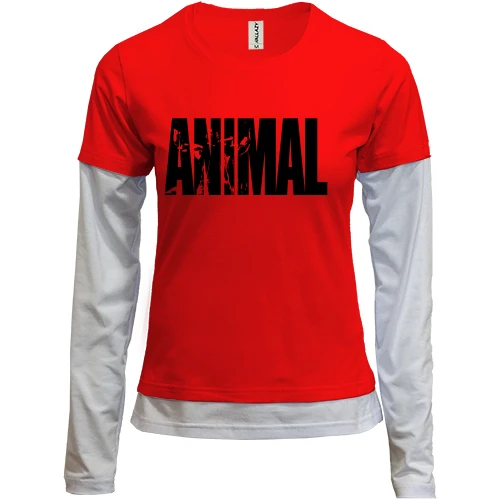 Женский лонгслив Комби Animal Stak