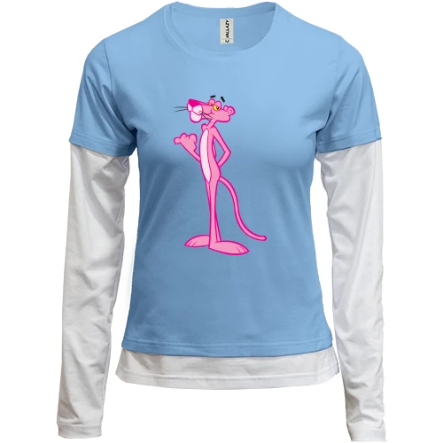 Женский лонгслив Комби с Розовой пантерой (The Pink Panther)