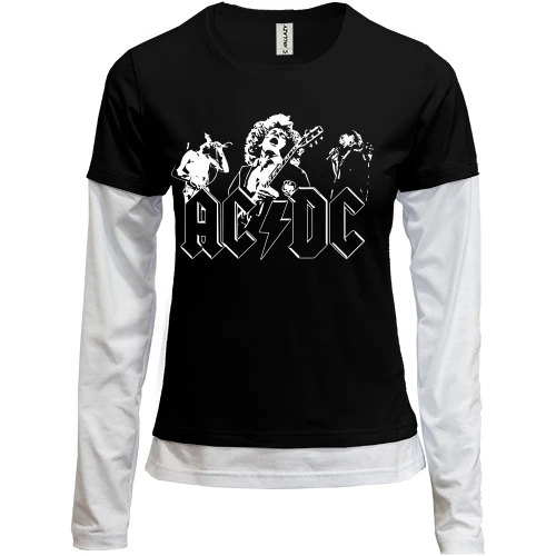 Женский лонгслив Комби AC/DC - Let there be rock