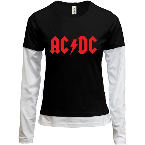 Женский лонгслив Комби AC/DC logo