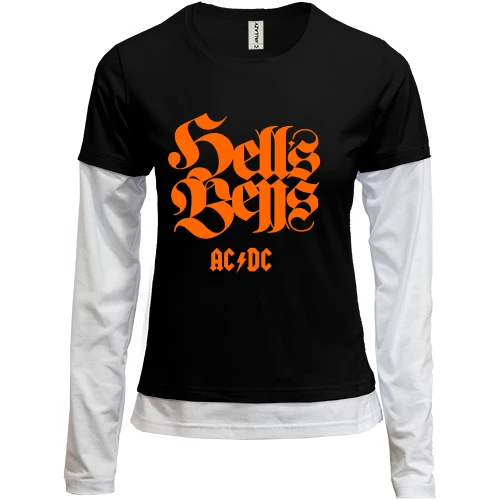Женский лонгслив Комби AC/DC - Hells Bells
