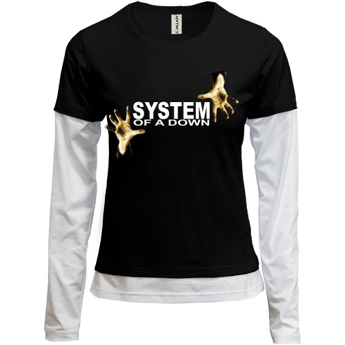 Женский лонгслив Комби System of a Down с руками