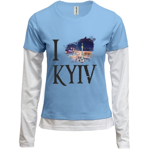 Женский лонгслив Комби Я люблю Киев