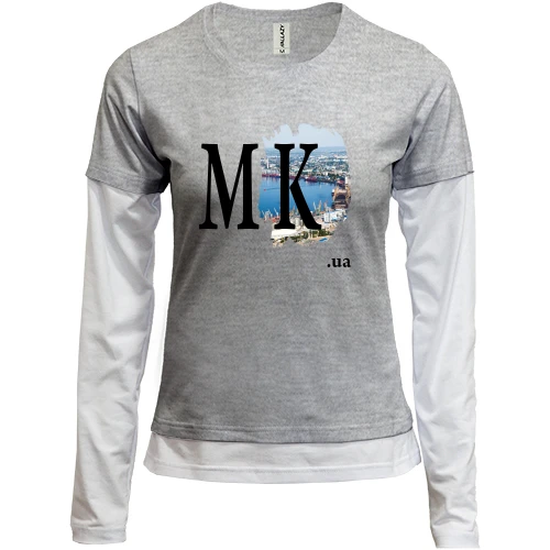 Женский лонгслив Комби mk.ua (Николаев)