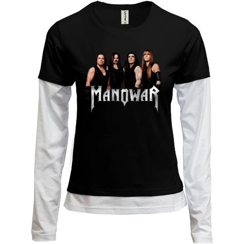 Женский лонгслив Комби, черный, Manowar (2)