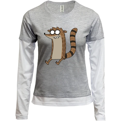 Женский лонгслив Комби с енотом Rigby