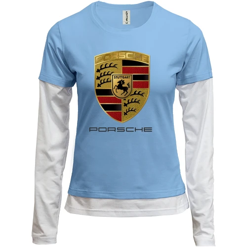 Женский лонгслив Комби Porsche (Gold)