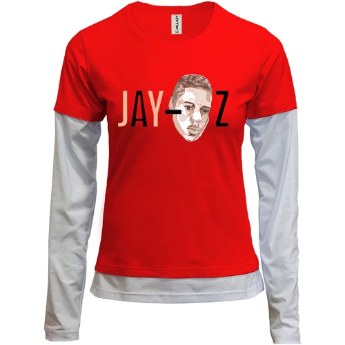 Женский лонгслив Комби, красный, JAY-Z