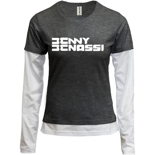 Женский лонгслив Комби, черный, Benny Benassi