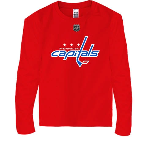 Детский лонгслив, Синий, Washington Capitals