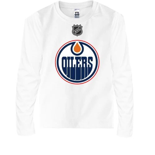 Дитячий лонгслів, Чорний, Edmonton Oilers
