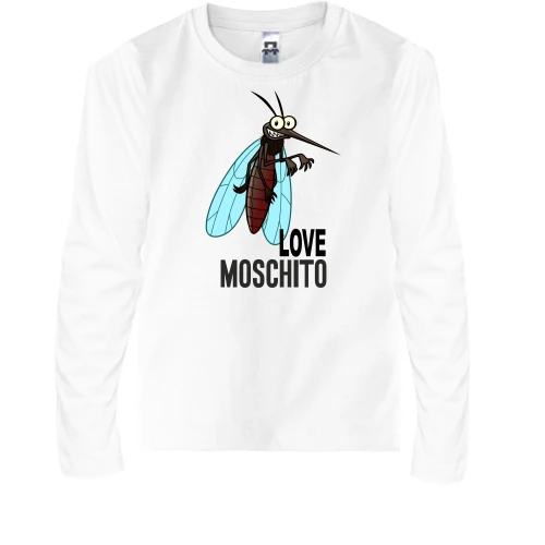 Дитячий лонгслів, Білий, Love Moschito
