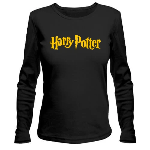 Женский лонгслив, черный, Harry Potter (Гарри Поттер)