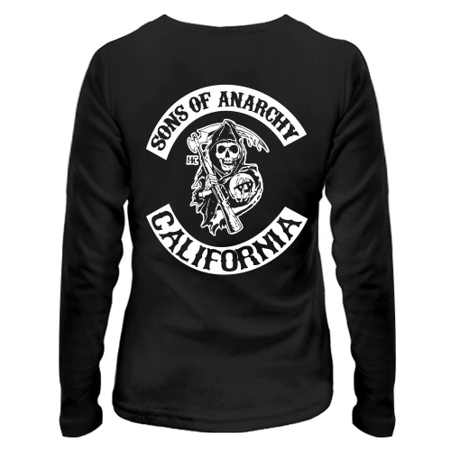 Женский лонгслив, Черный, Sons of Anarchy California