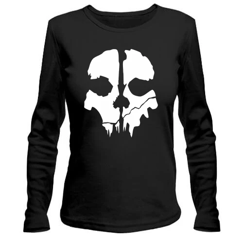 Жіночий лонгслів, Чорний, CoD Ghosts (Skull)