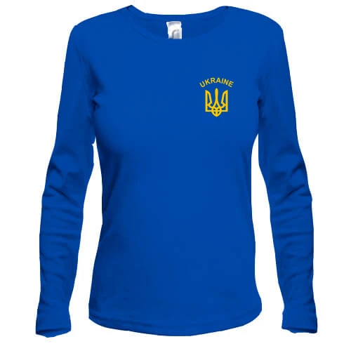 Женский лонгслив, Синий, Ukraine (mini)