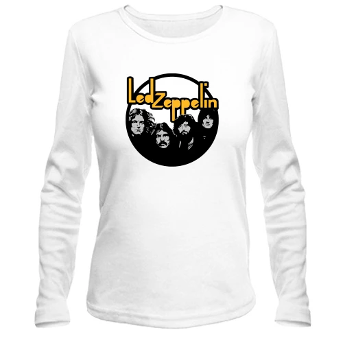 Жіночий лонгслів, Білий, Led Zeppelin (диск)