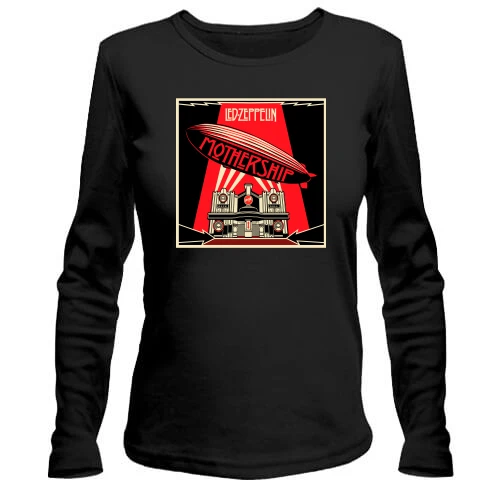 Женский лонгслив, черный, Led Zeppelin (Mothership)