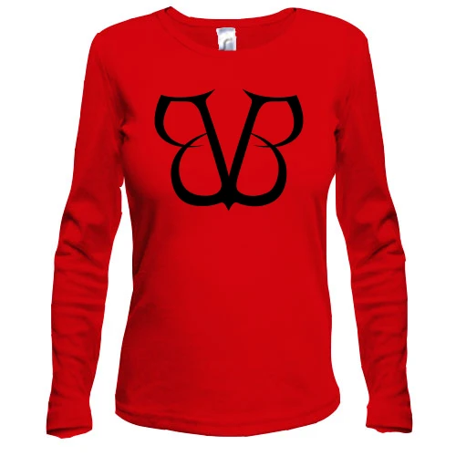 Женский лонгслив, красный, Black veil brides Victory