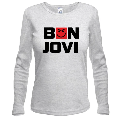 Женский лонгслив, серый меланж, Bon Jovi - Have a Nice Day (2)