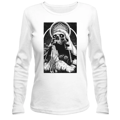 Жіночий лонгслів, білий, з Bring me the horizon Faceless