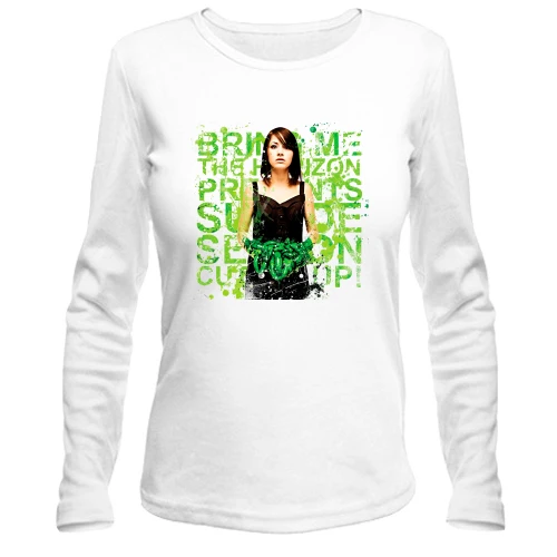 Женский лонгслив, Белый, c Bring me the horizon - Suicide Season (2)